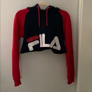 Cropped fila hoodie